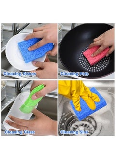 Generic Kitchen Sponges for Dish, Thick Heavy Duty Scrub Sponges, Non-Scratch Scrubber for Household, Cookware, Bathroom, Compressed Packaging (5 Pack)  - Image 3