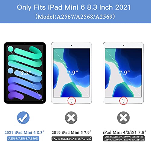 Azzsy Case for iPad Mini 7 A17 Pro 2024 / iPad Mini 6 2021 8.3 Inch, Heavy Duty Shockproof Rugged Protective Case for iPad Mini 7th/6th Generation 8.3", Red - Image 2