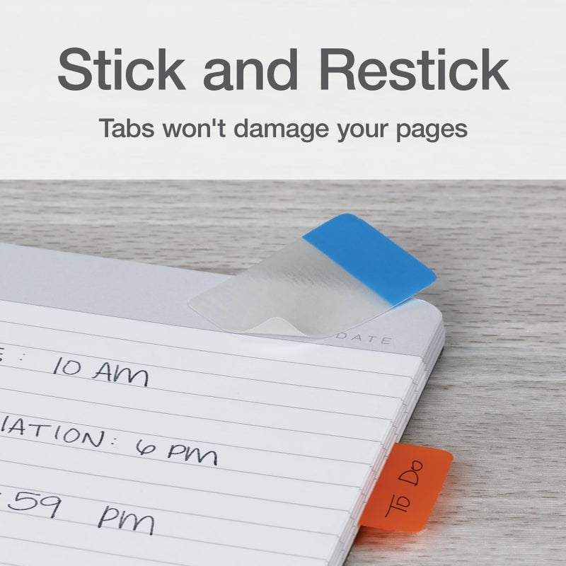 Redi-Tag Write-On Tabs, Repositionable Tabs for Binders and Planners, Removable Pop Up Tags, 6 Vivid Colors, 1" x 1.5", 36 Per Pack (1006507) - Image 4