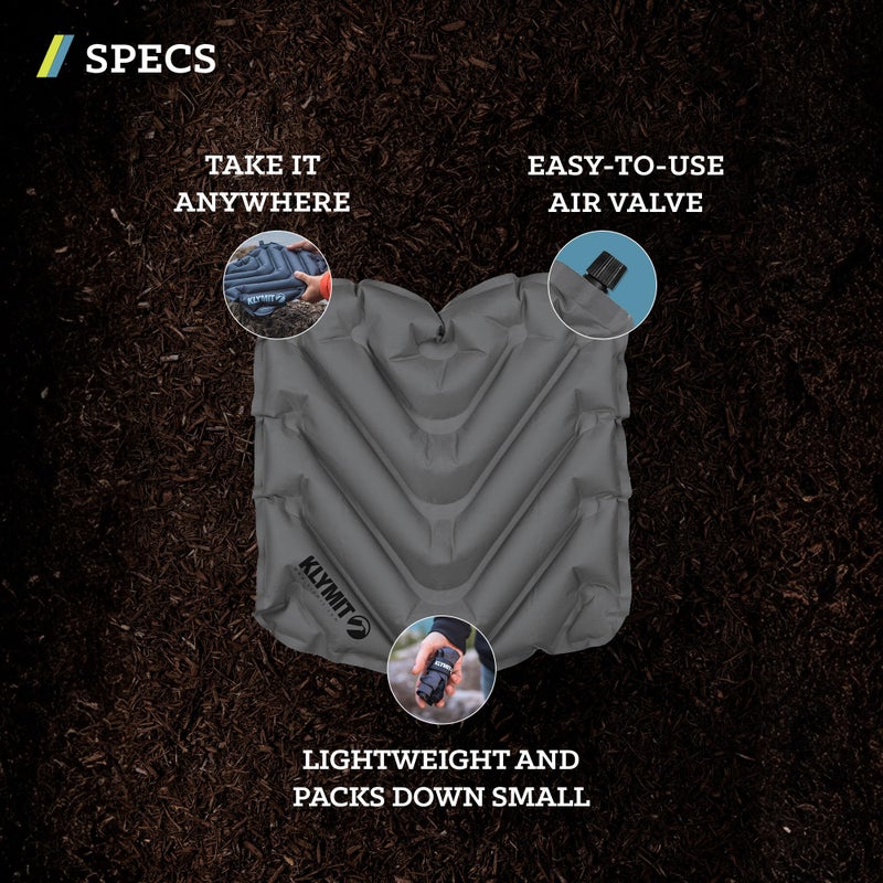 KLYMIT V Seat - Portable, Inflatable Padded Cushion Seat, Perfect for Air Travel, Camping, Backpacking and Bleacher Seats - Image 2