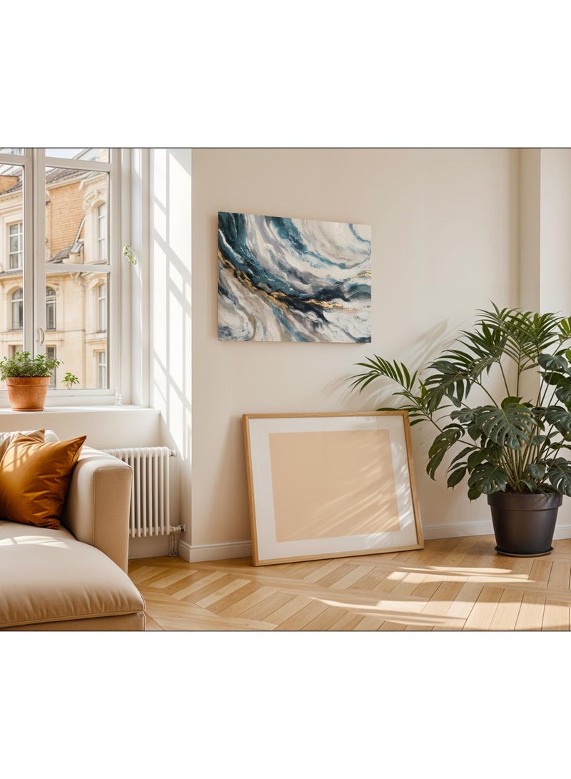 Droplyte Multicolor Abstract Painting Decorative Wall Art Canvas with Wooden Frame Home Decor for Living Room, Drawing Room, Office Room and Bedroom 60CM x 40CM - Image 2