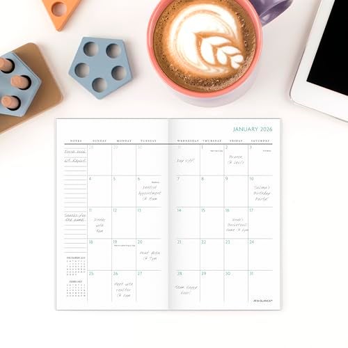 AT-A-GLANCE 2026-2027 Planner, 2 Year Monthly Planner, 3.5" x 6", Pocket Size, BADGE, Floral (1753F-021-26) - Image 2