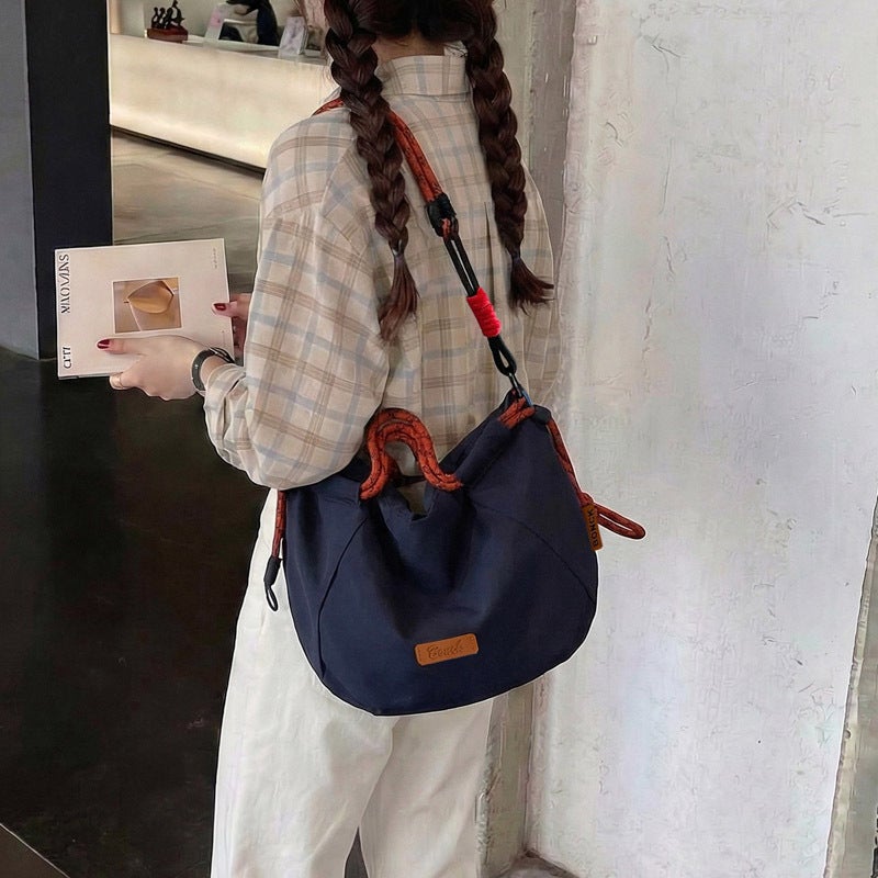 Women's Waterproof Nylon Oxford Crossbody Bag, Large Capacity Lightweight Commuter Shoulder Bag - Image 3