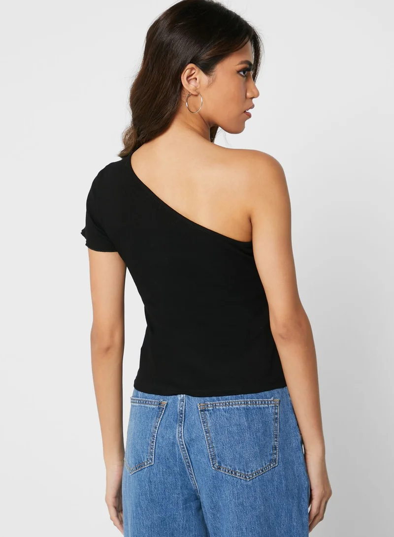 Ginger Basics One Shoulder Crop Top