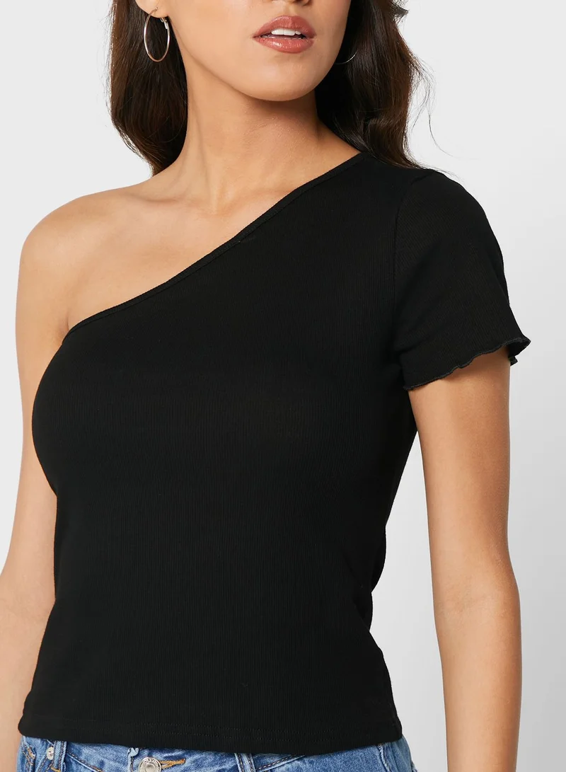 Ginger Basics One Shoulder Crop Top