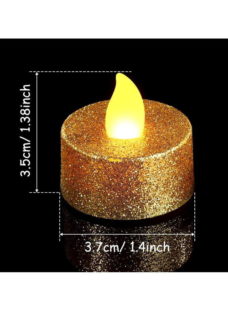 ZAYO LED Tealight Candles Battery Operated Flameless Tea Light Candles for  Home & Table Decoration, Diwali, Festival & Wedding Party Decor Lights, Golden - 6 Pieces Pack - Image 4