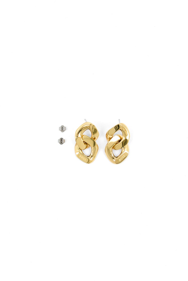 BOSS Women 1 Pair Stainless Steel Earrings, Gold  - Image 3