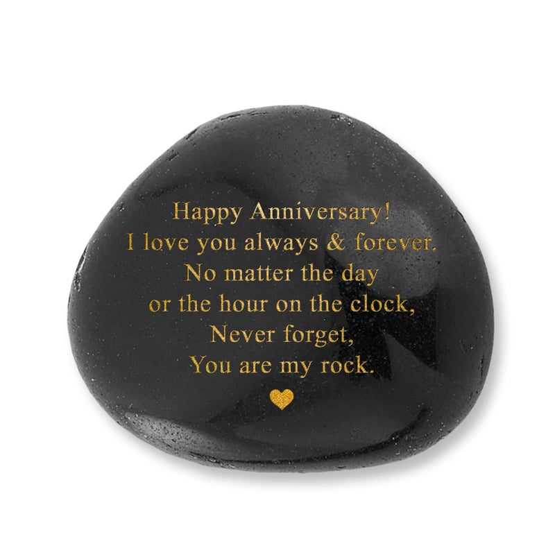 Happy Anniversary Decorative Stones Rock Heartwarming You are My Rock Wedding Presents Inspiring Anniversaries Keepsake for Her Decorative Accessories Anniversary Present for Him