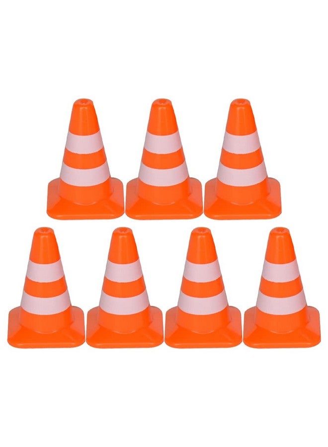 TOYANDONA 7Pcs Mini Traffic Cones, 1. 37 inch Play Traffic Signs Safety Cones Mini Road Signs Toy for Kids Street Signs Playset - Image 1