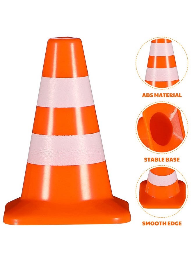 TOYANDONA 7Pcs Mini Traffic Cones, 1. 37 inch Play Traffic Signs Safety Cones Mini Road Signs Toy for Kids Street Signs Playset - Image 3