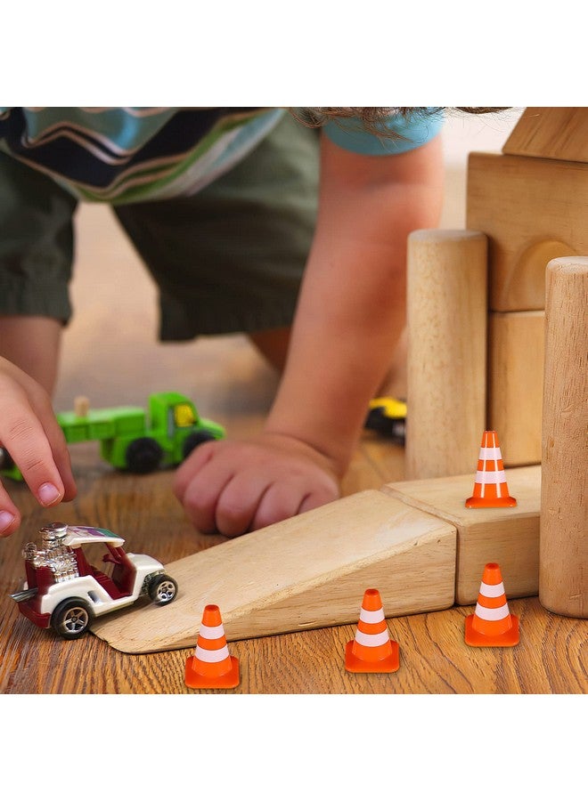 TOYANDONA 7Pcs Mini Traffic Cones, 1. 37 inch Play Traffic Signs Safety Cones Mini Road Signs Toy for Kids Street Signs Playset - Image 5