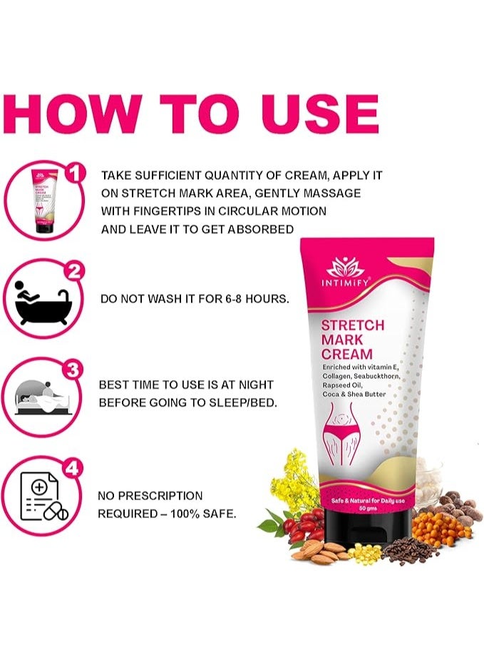INTIMIFY Stretch Mark Cream Removal Skin Elasticity Women Daily Care - Image 3