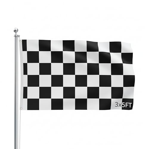 Shoe String King SSK® Checkered - Racing Outdoor Flag - Large 3' x 5', Weather-Resistant Polyester - Image 1