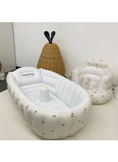 Stock Available Nordic Style Baby Inflatable Bathtub Multifunctional Bathing Tub Childrens Integrated Seating And Bathing Tub Olive