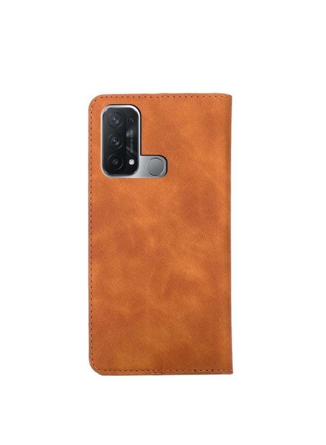اس-توب جراب هاتف OPPO Reno5 A Skin Feel Magnetic Flip Leather أفقي - Image 3