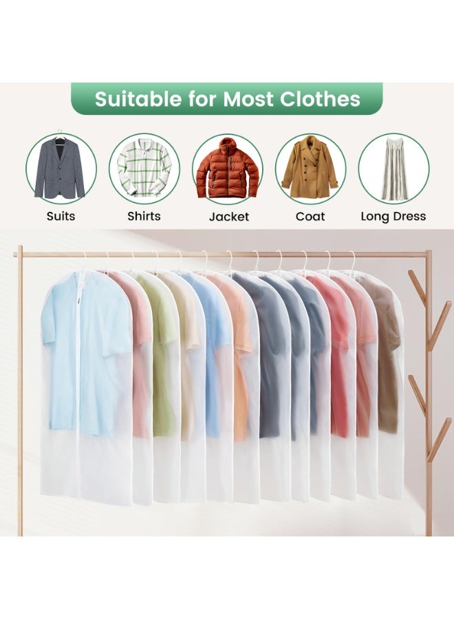 أفضل YK 15 حزمة ملابس شفافة غطاء غبار أكياس الملابس -تعليق أكياس التخزين مع إغلاق السراب، منظم مقاوم للغبار ل تي شيرت، القمصان والملابس اليومية خزانة التخزين السفر 60*120 سم - Image 4