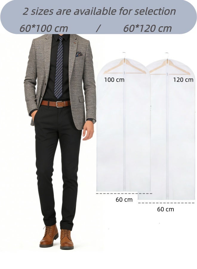 أفضل YK 15 حزمة ملابس شفافة غطاء غبار أكياس الملابس -تعليق أكياس التخزين مع إغلاق السراب، منظم مقاوم للغبار ل تي شيرت، القمصان والملابس اليومية خزانة التخزين السفر 60*120 سم - Image 3