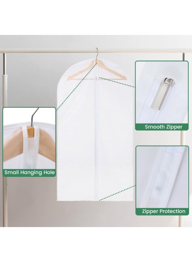 أفضل YK 15 حزمة ملابس شفافة غطاء غبار أكياس الملابس -تعليق أكياس التخزين مع إغلاق السراب، منظم مقاوم للغبار ل تي شيرت، القمصان والملابس اليومية خزانة التخزين السفر 60*120 سم - Image 5