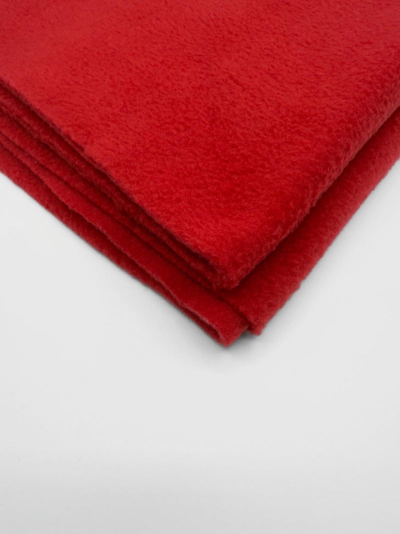EOVEA - Polar Fleece Fabric by the Yard – Soft Anti-Pill, Warm & Cozy Material for Blankets, Clothing, Crafts, Pet Beds & DIY Sewing – 60” Wide, Solid (Red, 1/2 Yard) - Image 3