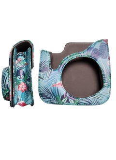 O Ozone Case for Fujifilm Instax Mini 11/12 Case PU Leather Instant Camera Cover with Adjustable Strap - Green Leaf  - Image 5