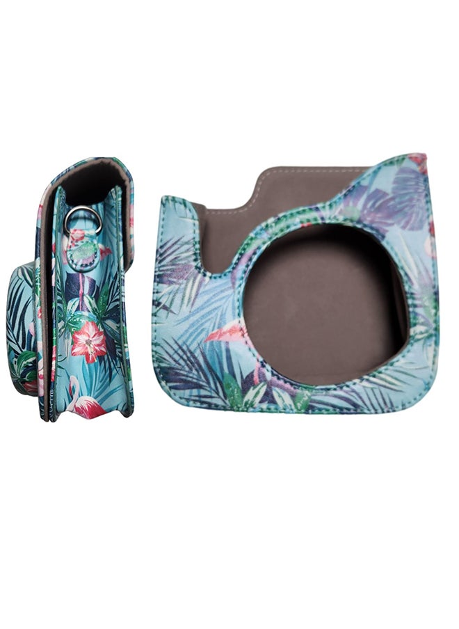 O Ozone Case for Fujifilm Instax Mini 11/12 Case PU Leather Instant Camera Cover with Adjustable Strap - Green Leaf  - Image 5