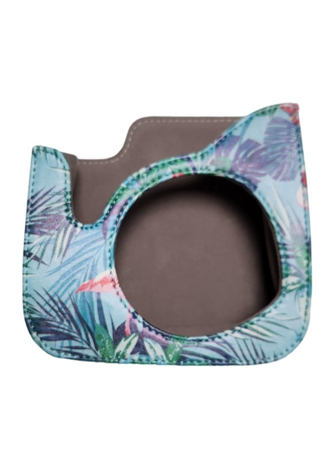 O Ozone Case for Fujifilm Instax Mini 11/12 Case PU Leather Instant Camera Cover with Adjustable Strap - Green Leaf  - Image 3