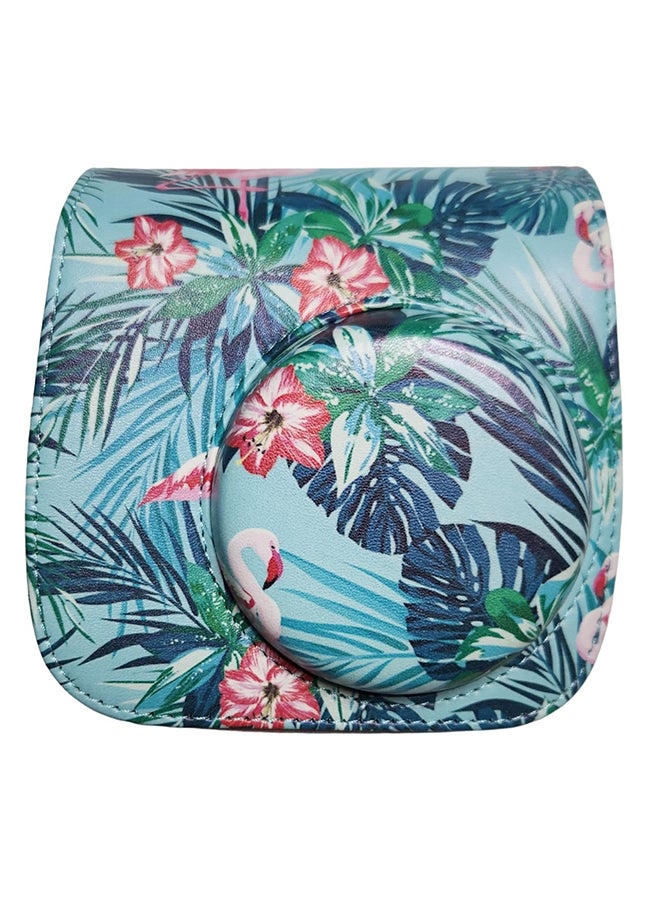 O Ozone Case for Fujifilm Instax Mini 11/12 Case PU Leather Instant Camera Cover with Adjustable Strap - Green Leaf  - Image 1