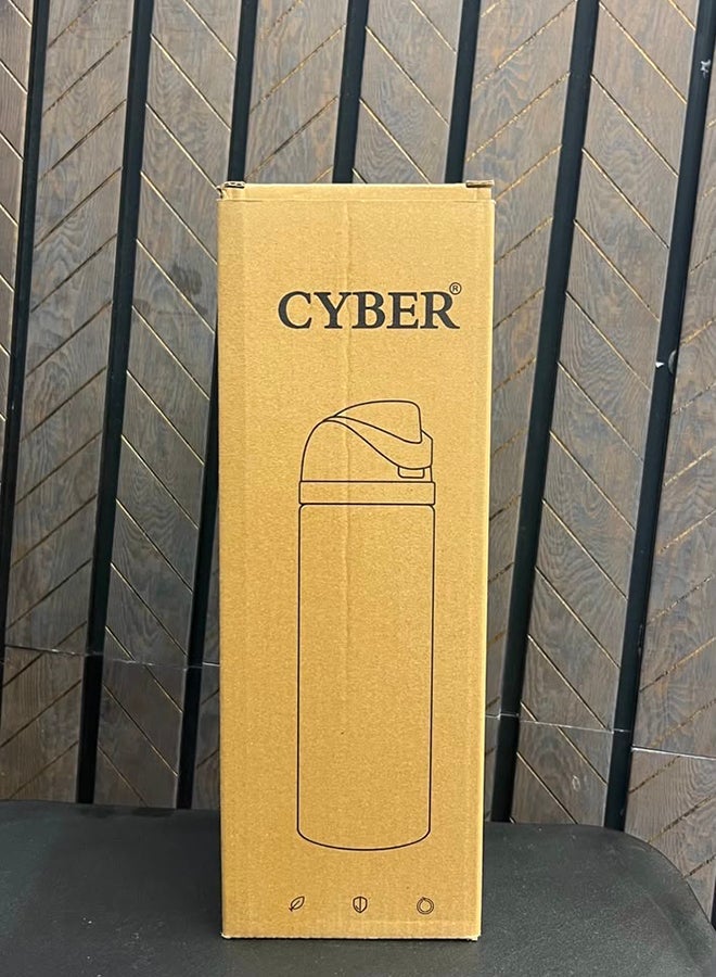 Cyber FreeSip 946ml Insulated Stainless Steel Water Bottle with Straw - Pink - Image 4