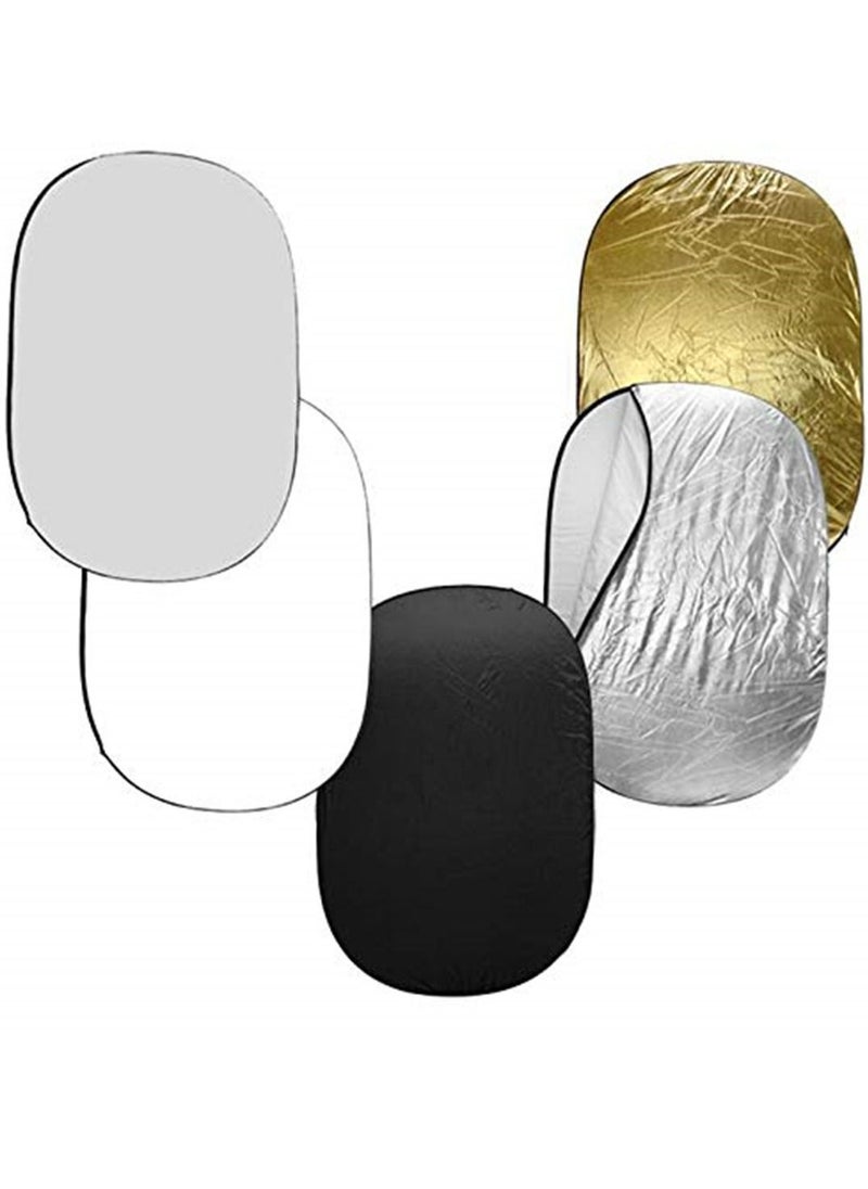 Generic - 110 cmx150cm 5 in 1 Collapsible Multi Lighting Reflector Set Photo Studio Outdoor Photography - Image 1