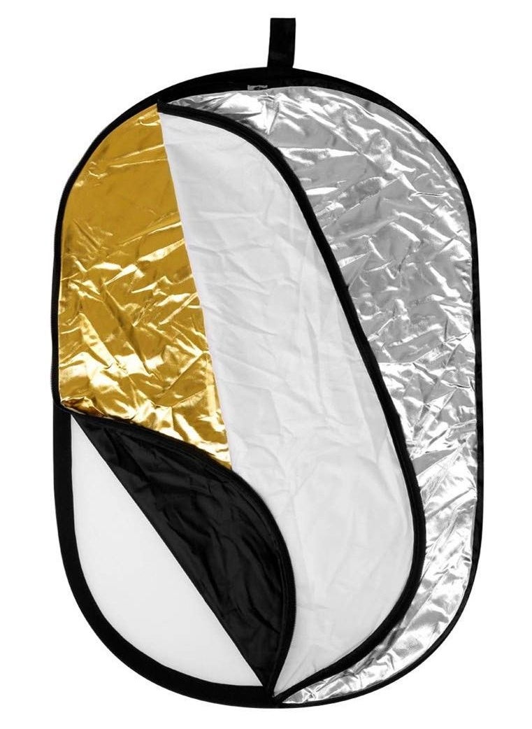 Generic - 110 cmx150cm 5 in 1 Collapsible Multi Lighting Reflector Set Photo Studio Outdoor Photography - Image 1