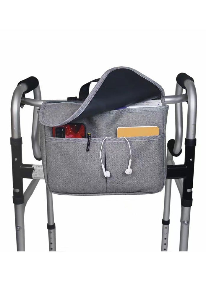 general Wheelchair Side Storage Bag Walker Storage Bag Large-capacity Multi-level Suspension Bag 30X10X22cm - Image 1