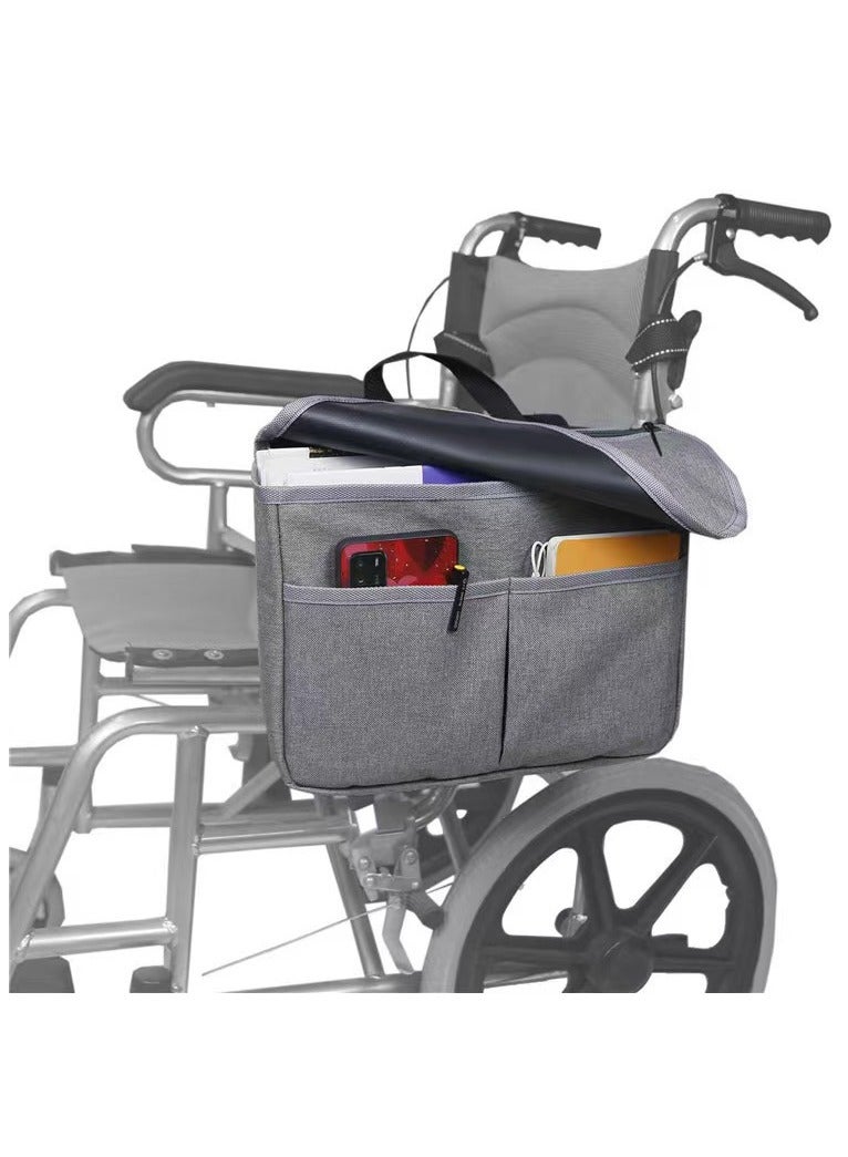 general Wheelchair Side Storage Bag Walker Storage Bag Large-capacity Multi-level Suspension Bag 30X10X22cm - Image 2
