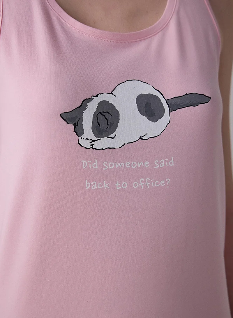 Penti Penti Mix Pink Tank Top Cotton Pyjama Set