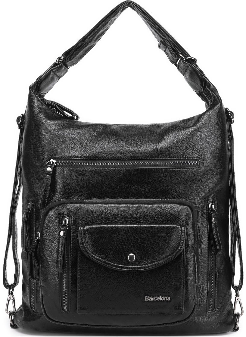 Barcelona - Washed Leather Both Back and Shoulder Women's Bag 21-K 1580 - Image 1