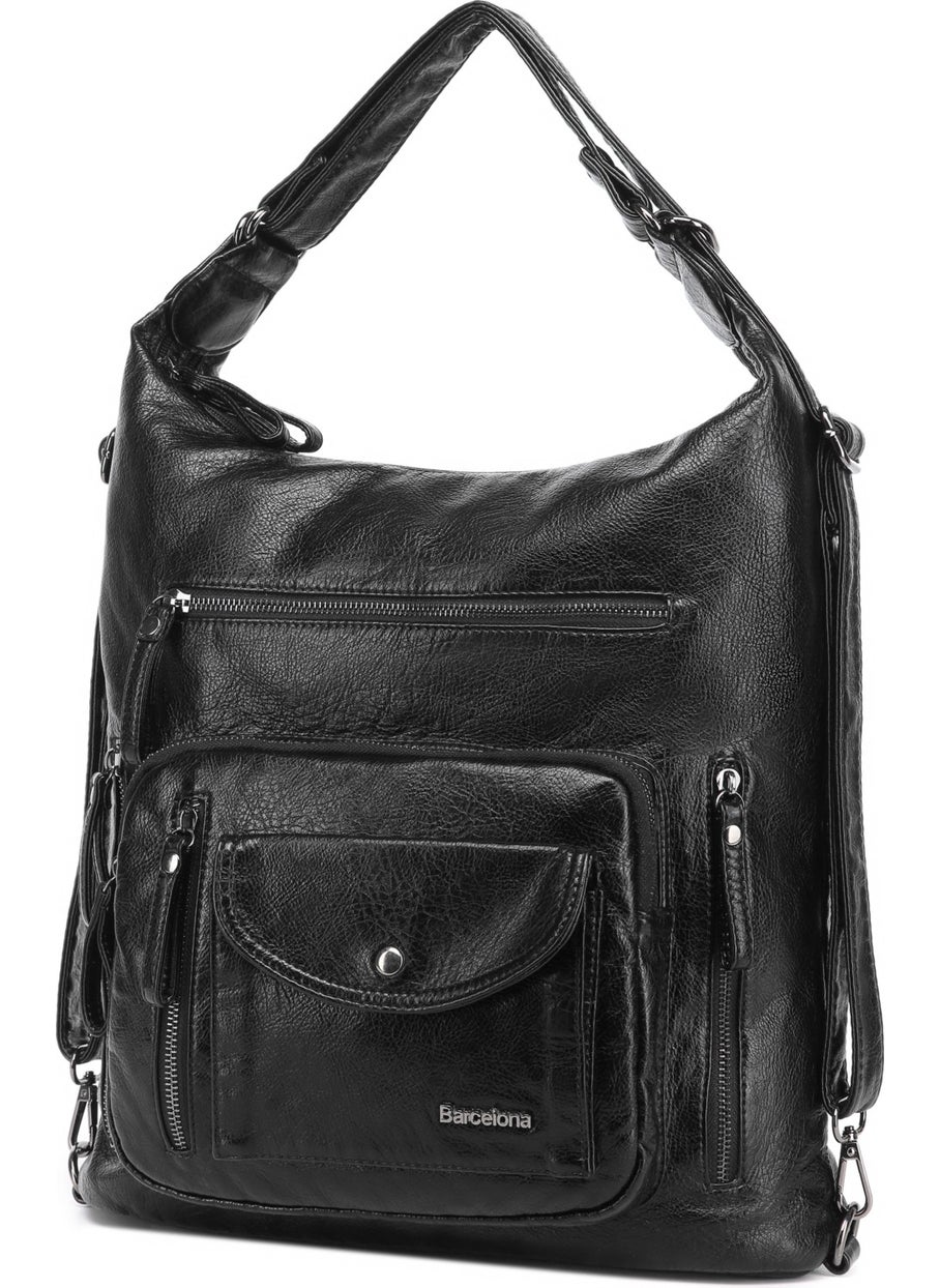 Barcelona - Washed Leather Both Back and Shoulder Women's Bag 21-K 1580 - Image 1