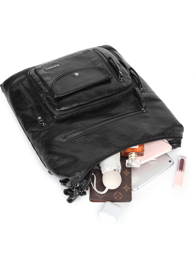 Barcelona - Washed Leather Both Back and Shoulder Women's Bag 21-K 1580 - Image 1