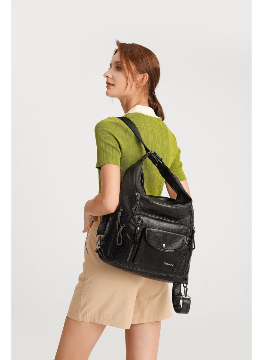 Barcelona - Washed Leather Both Back and Shoulder Women's Bag 21-K 1580 - Image 1