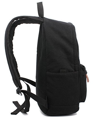 kayond Casual Style Lightweight canvas Laptop Bag/Durable Travel backpacks/Rucksack for Men&Women/Fashion Backpack Fits 15 inch Notebook (Black) - Image 5
