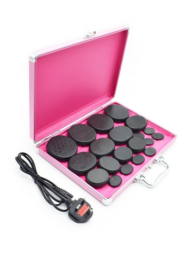 Portable Hot Stones Massage Warmer Set 20 PCS Temp Control Heated Stones Massage Rocks for Home Spa Warming Relaxing Relief - Image 2
