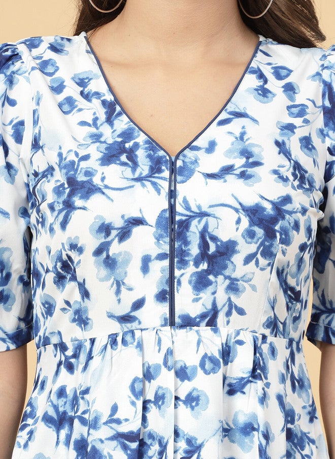 RAASSIO Floral Printed Maxi Dress for Women - Image 2