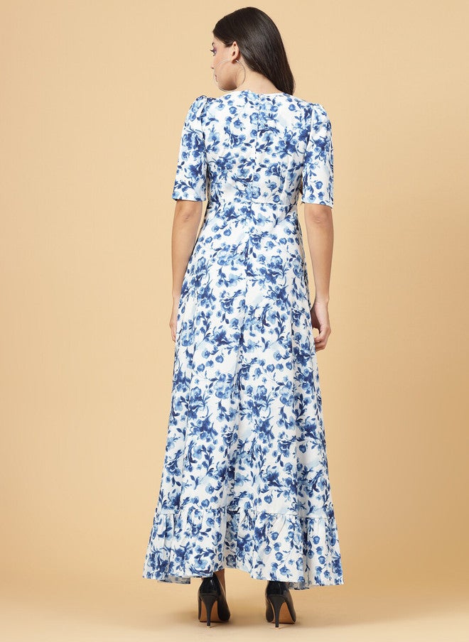 RAASSIO Floral Printed Maxi Dress for Women - Image 5