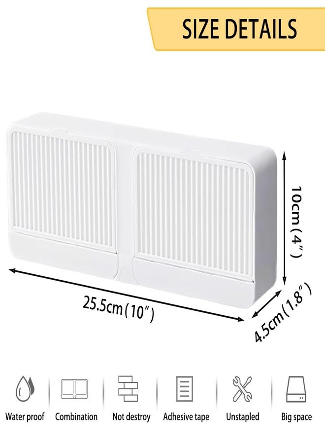 PEFWO Soap Holder with Hooks, 2-in-1 Wall Mounted Soap Dish, No Drilling Soap Bar Holder with Self Draining to Keep Soap Bars Dry, Suit for Shower, Bathroom and Kitchen(White) - Image 4