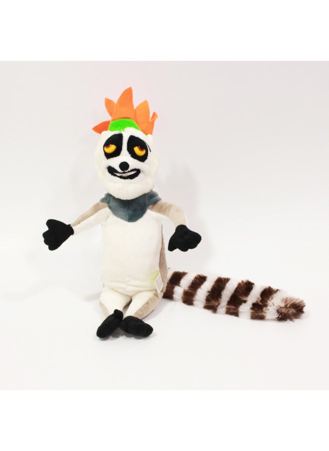 Generic - Madagascar Deer Doll Simulation Giraffe Plush Toy Large Hippo Lion Lemur Doll Ragdoll-Specifications:Medium About 30cm-Color:Lemur - Image 1