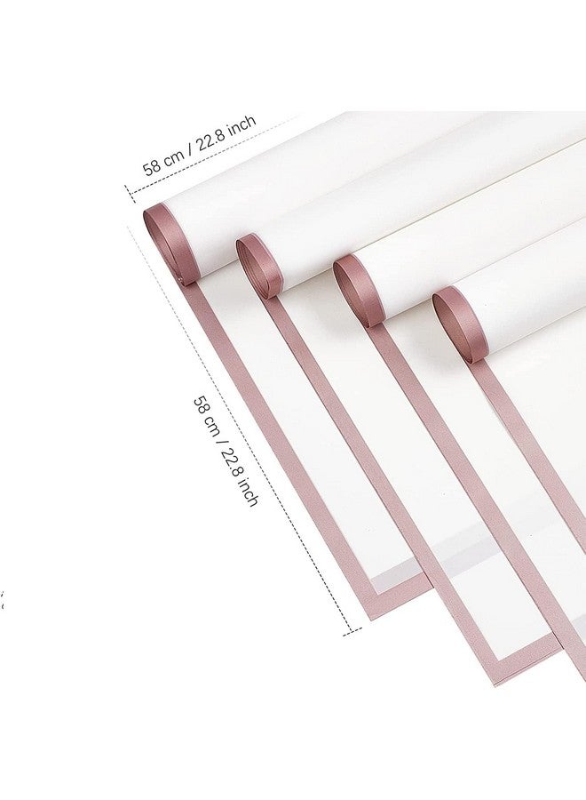 Zarwani (20 Sheet) Waterproof Plain Golden Border Gift Wrapping Paper Sheet |Korean Bouquet Wrapping| Sheets, Arts & Crafts And Diy To Wrap Christmas (White), 390 G - Image 5