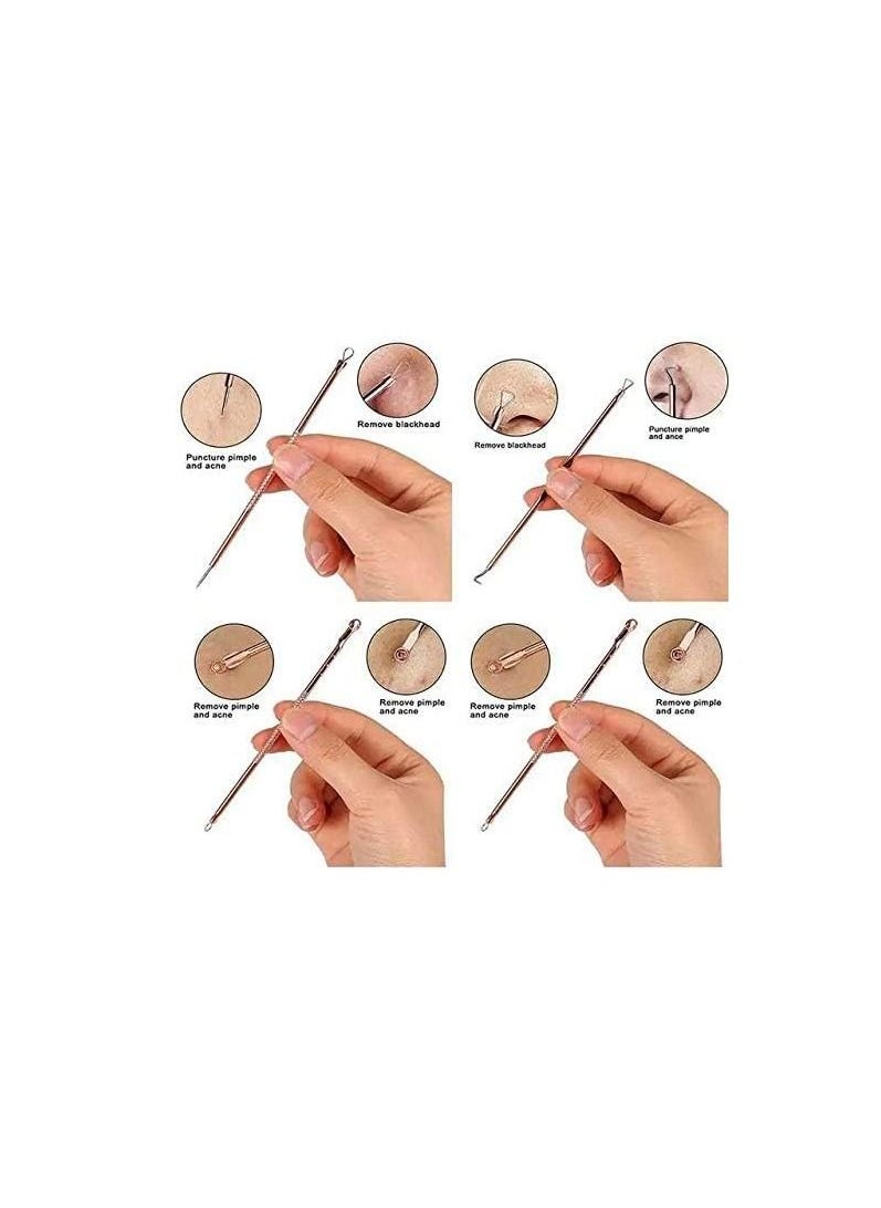 Generic - Set of 4 Stainless Steel Blackhead Removal Tool Pimple Popping Kit - Image 1