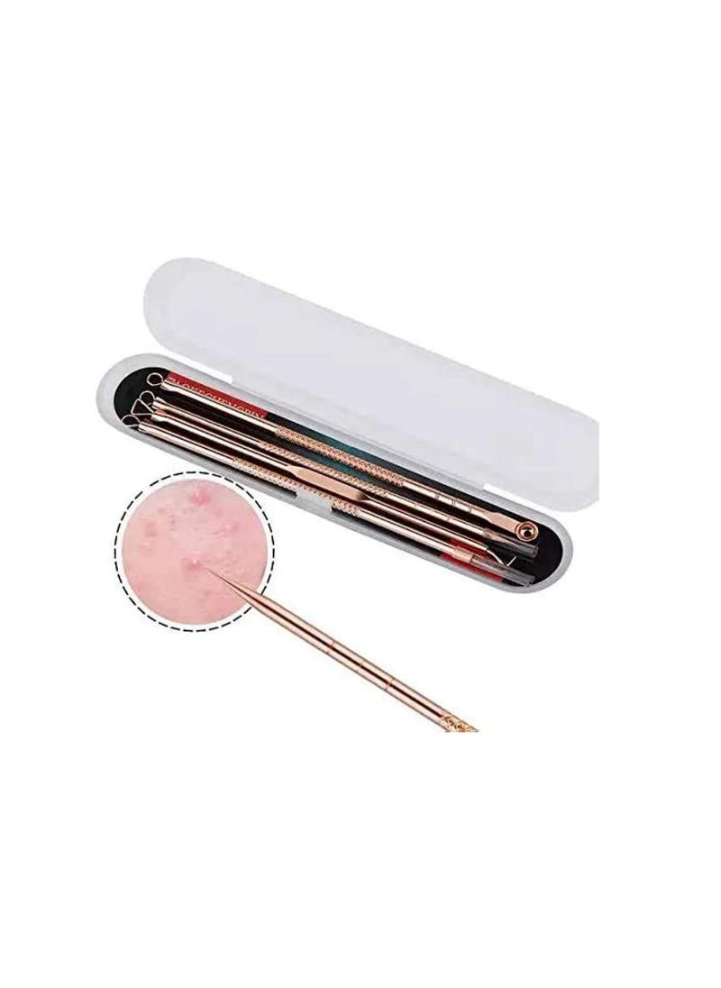 Generic - Set of 4 Stainless Steel Blackhead Removal Tool Pimple Popping Kit - Image 1