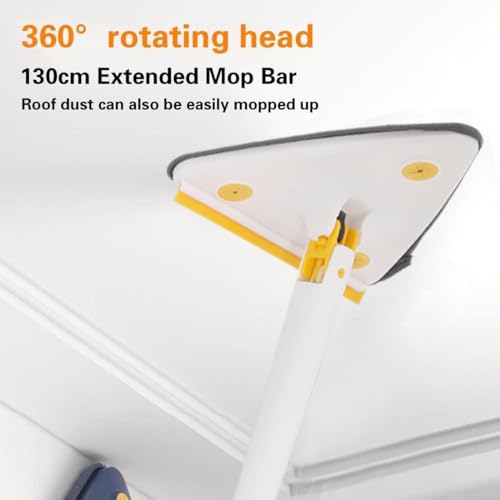PRIME PICK Triangle Mop, 360-degree Rotatable Triangle Adjustable Wall Cleaning Mop Floor Wet and Dry Cleaning, Removable and Washable - Image 5