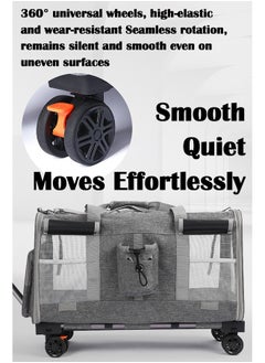 XiuWoo Pet Trolley Pet Stroller Portable Pet Bag Foldable Large Capacity Two-Compartment Design Outdoor Travelling for Pets Cats Dogs  - Image 2