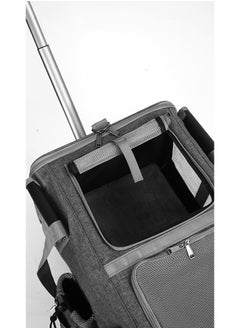 XiuWoo Pet Trolley Pet Stroller Portable Pet Bag Foldable Large Capacity Two-Compartment Design Outdoor Travelling for Pets Cats Dogs  - Image 5