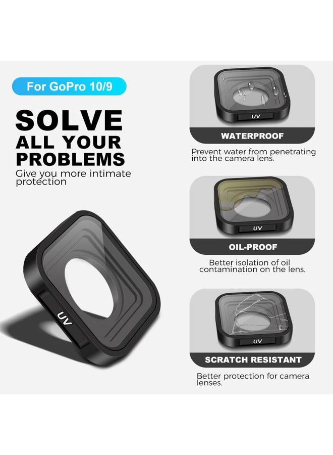 ParaPace Lens Replacement for GoPro Hero 11/Hero 10/Hero 9 Black,UV Protective Glass Cover Action Camera Accessories Kits(Black) - Image 4